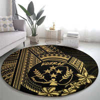 Gold Kosrae Liberation Day Round Carpet September 8 Polynesian Tattoo LT14 - Polynesian Pride