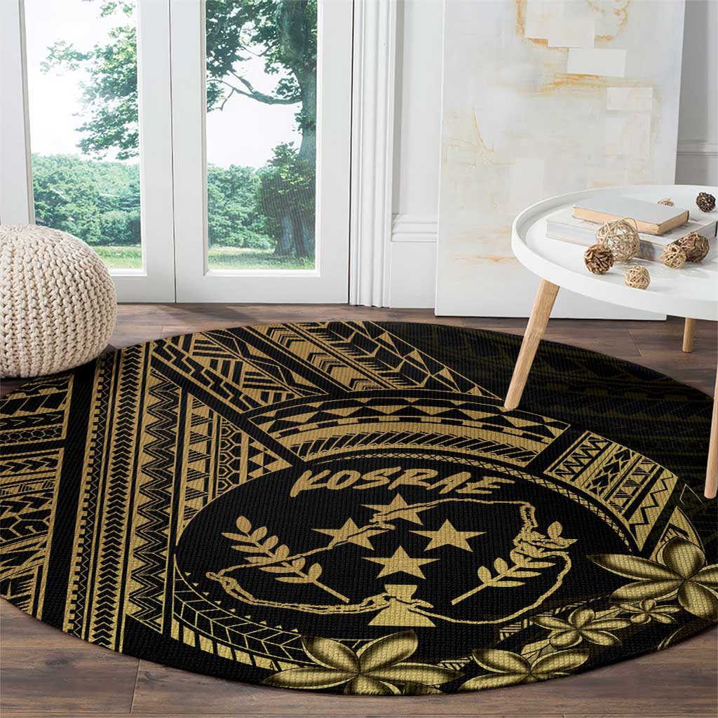 Gold Kosrae Liberation Day Round Carpet September 8 Polynesian Tattoo LT14 - Polynesian Pride