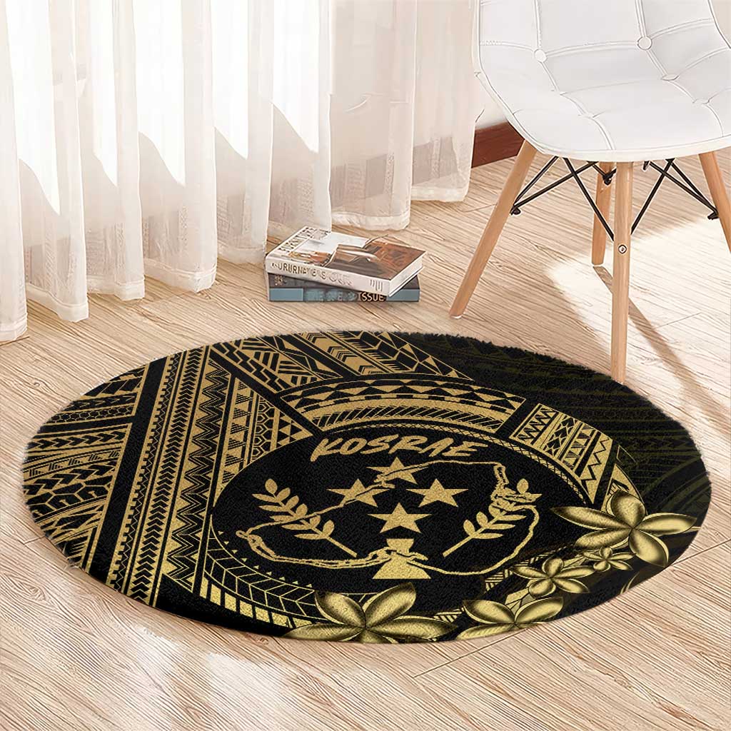 Gold Kosrae Liberation Day Round Carpet September 8 Polynesian Tattoo LT14 - Polynesian Pride