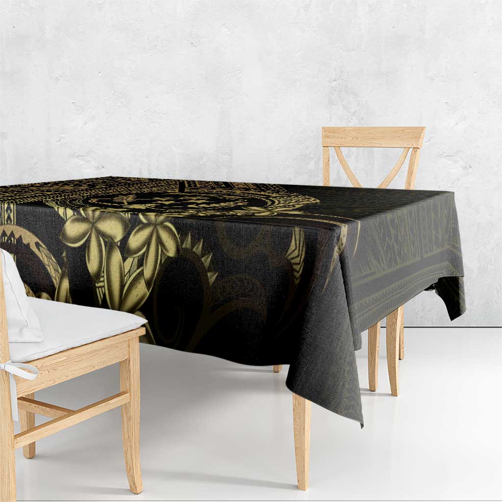 Gold Kosrae Liberation Day Tablecloth September 8 Polynesian Tattoo - Polynesian Pride