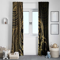 Gold Kosrae Liberation Day Window Curtain September 8 Polynesian Tattoo LT14 - Polynesian Pride