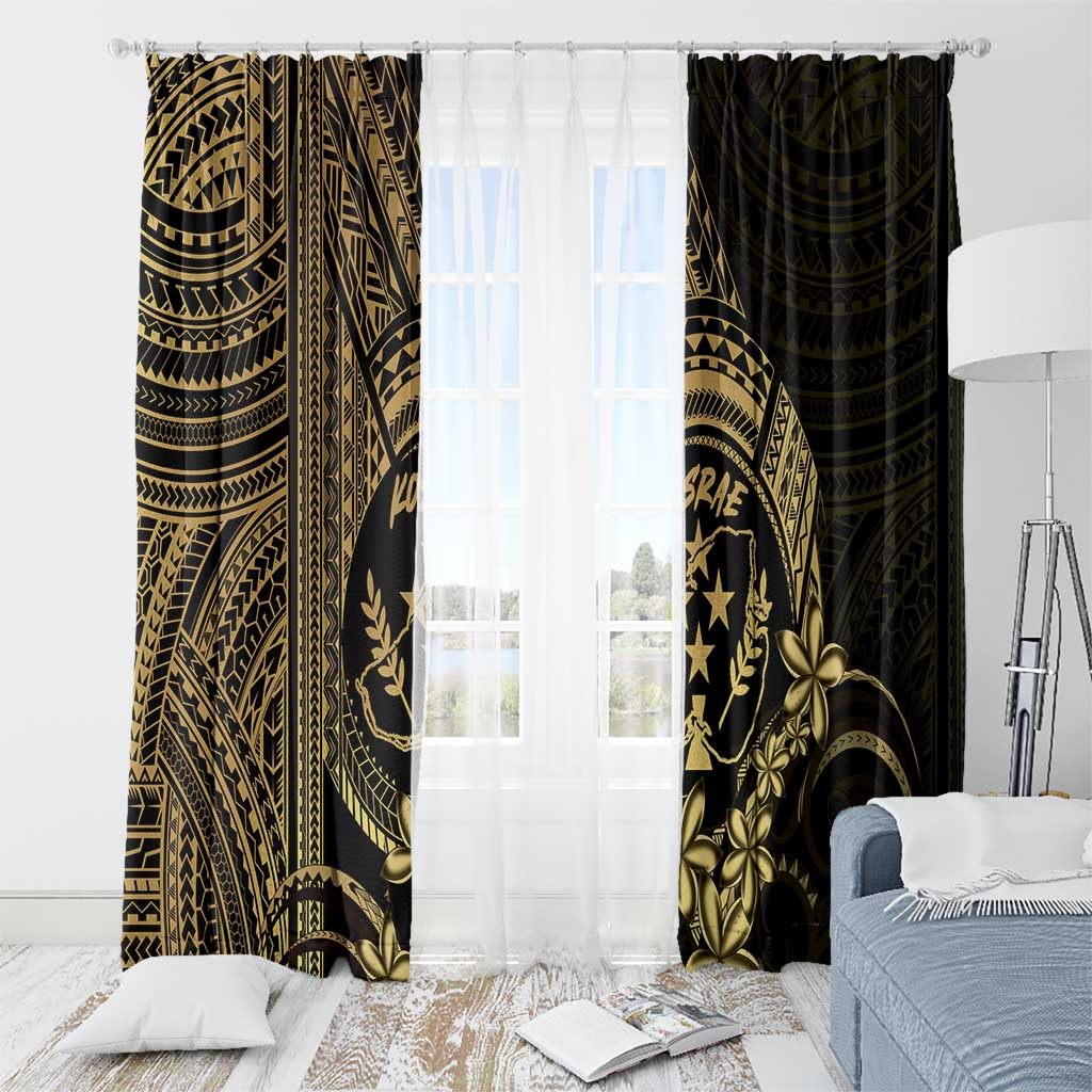 Gold Kosrae Liberation Day Window Curtain September 8 Polynesian Tattoo LT14 - Polynesian Pride
