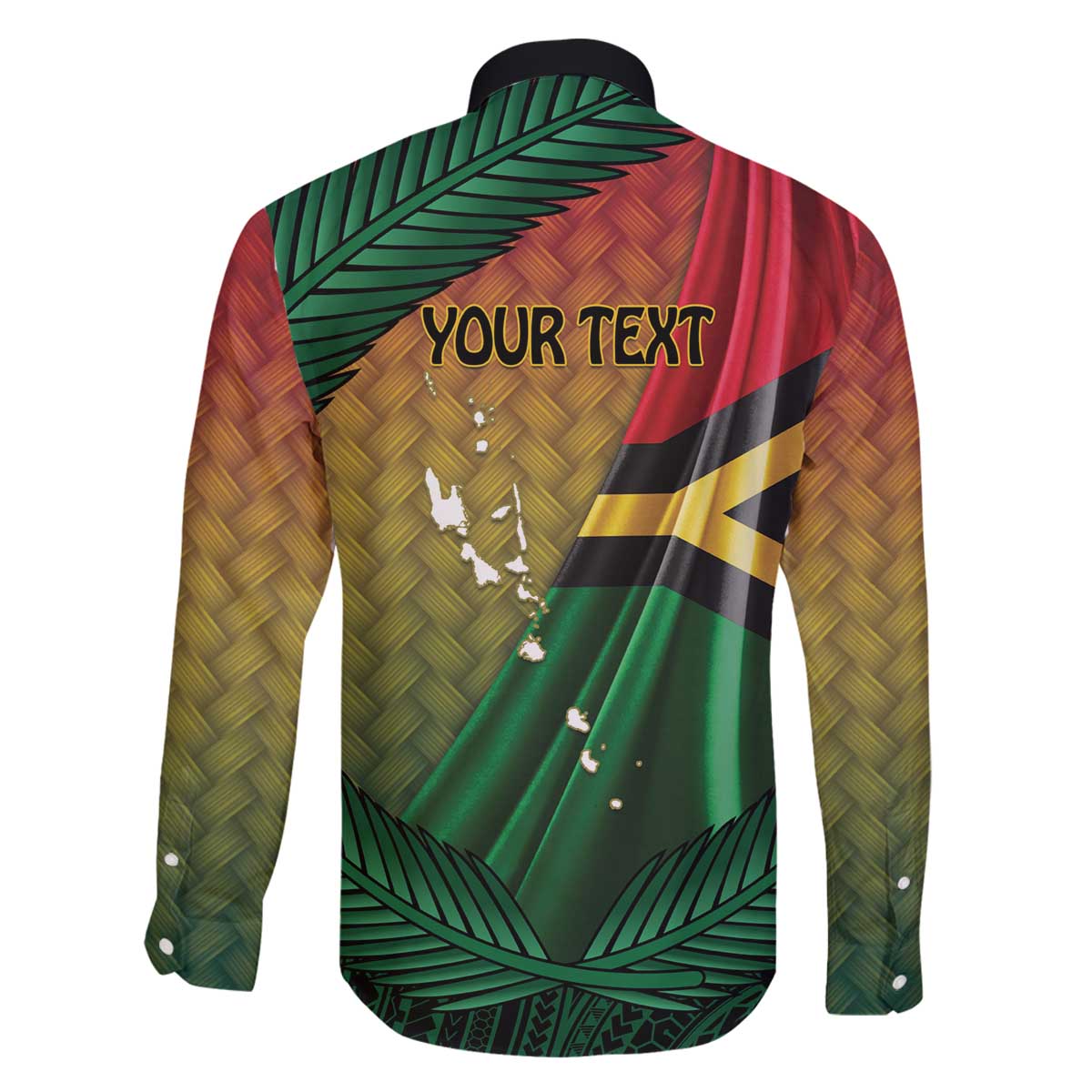 Personalised Long Live Vanuatu Independence Day Family Matching Off The Shoulder Long Sleeve Dress and Hawaiian Shirt 45th Anniversary Woven Pattern LT14 - Polynesian Pride
