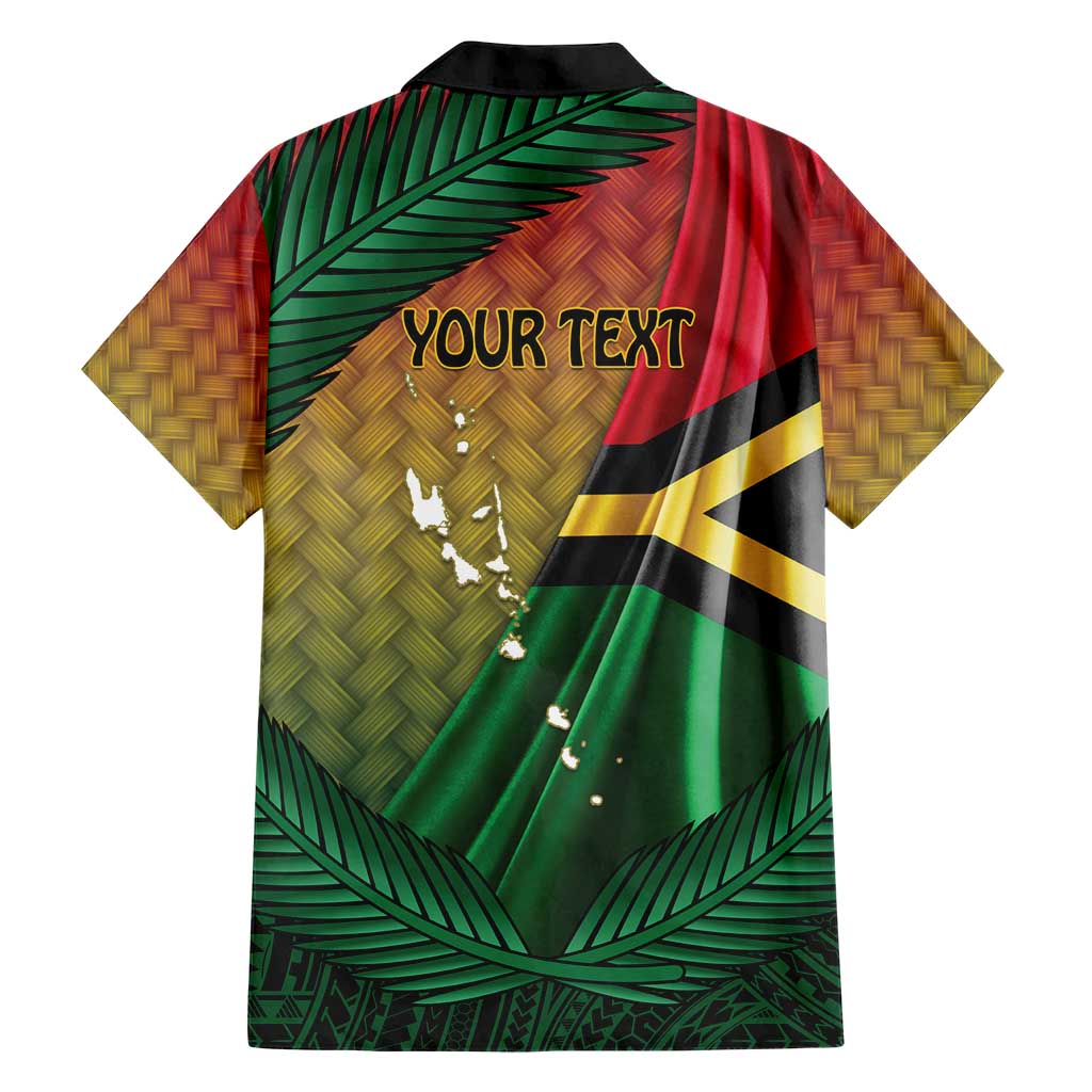 Personalised Long Live Vanuatu Independence Day Family Matching Short Sleeve Bodycon Dress and Hawaiian Shirt 45th Anniversary Woven Pattern LT14 - Polynesian Pride