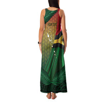 Personalised Long Live Vanuatu Independence Day Family Matching Tank Maxi Dress and Hawaiian Shirt 45th Anniversary Woven Pattern LT14 - Polynesian Pride
