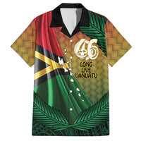Personalised Long Live Vanuatu Independence Day Hawaiian Shirt 46th Anniversary Woven Pattern LT14 Reggae - Polynesian Pride