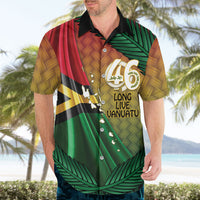 Personalised Long Live Vanuatu Independence Day Hawaiian Shirt 46th Anniversary Woven Pattern LT14 - Polynesian Pride