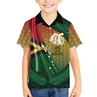 Personalised Long Live Vanuatu Independence Day Hawaiian Shirt 46th Anniversary Woven Pattern LT14 - Polynesian Pride