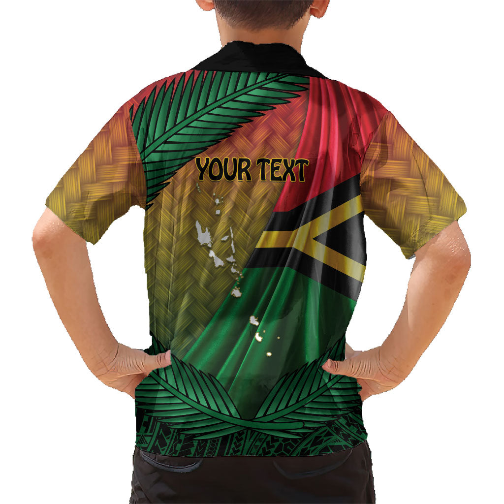 Personalised Long Live Vanuatu Independence Day Hawaiian Shirt 46th Anniversary Woven Pattern LT14 - Polynesian Pride