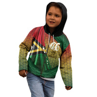 Personalised Long Live Vanuatu Independence Day Kid Hoodie 46th Anniversary Woven Pattern LT14 - Polynesian Pride