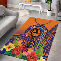 PNG New Ireland Province Area Rug Niu Ailan Necklace Polynesian Tattoo LT14 - Polynesian Pride