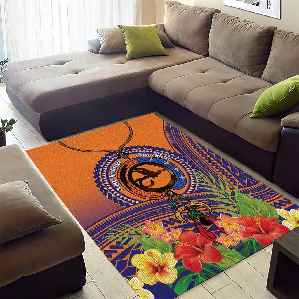 PNG New Ireland Province Area Rug Niu Ailan Necklace Polynesian Tattoo LT14 - Polynesian Pride
