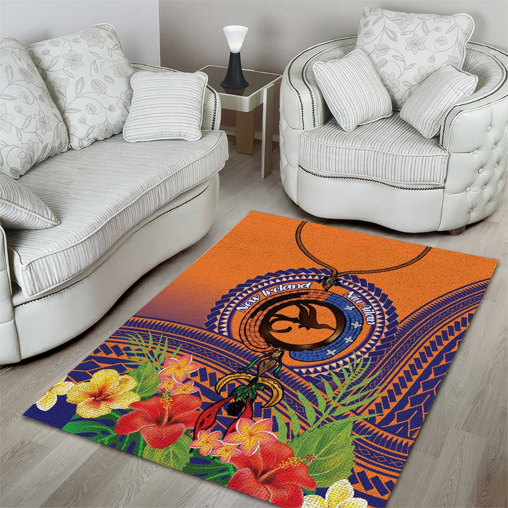 PNG New Ireland Province Area Rug Niu Ailan Necklace Polynesian Tattoo LT14 - Polynesian Pride