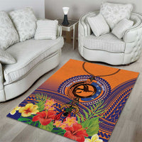 PNG New Ireland Province Area Rug Niu Ailan Necklace Polynesian Tattoo LT14 - Polynesian Pride