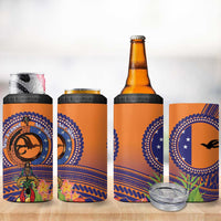 PNG New Ireland Province 4 in 1 Can Cooler Tumbler Niu Ailan Necklace Polynesian Tattoo LT14 - Polynesian Pride