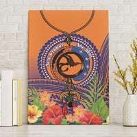PNG New Ireland Province Canvas Wall Art Niu Ailan Necklace Polynesian Tattoo LT14 Without Frame Orange - Polynesian Pride