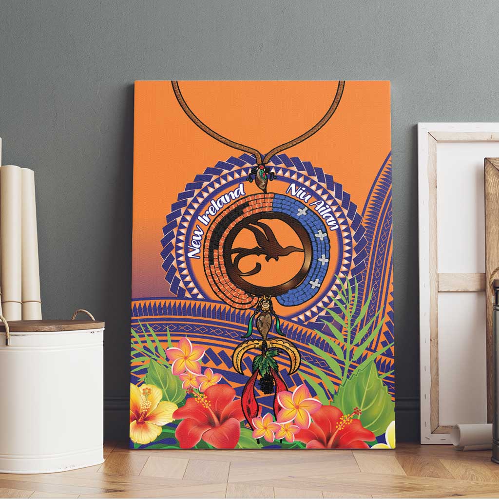 PNG New Ireland Province Canvas Wall Art Niu Ailan Necklace Polynesian Tattoo LT14 - Polynesian Pride