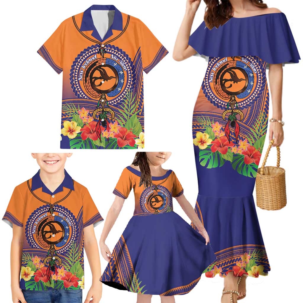 PNG New Ireland Province Family Matching Mermaid Dress and Hawaiian Shirt Niu Ailan Necklace Polynesian Tattoo LT14 - Polynesian Pride