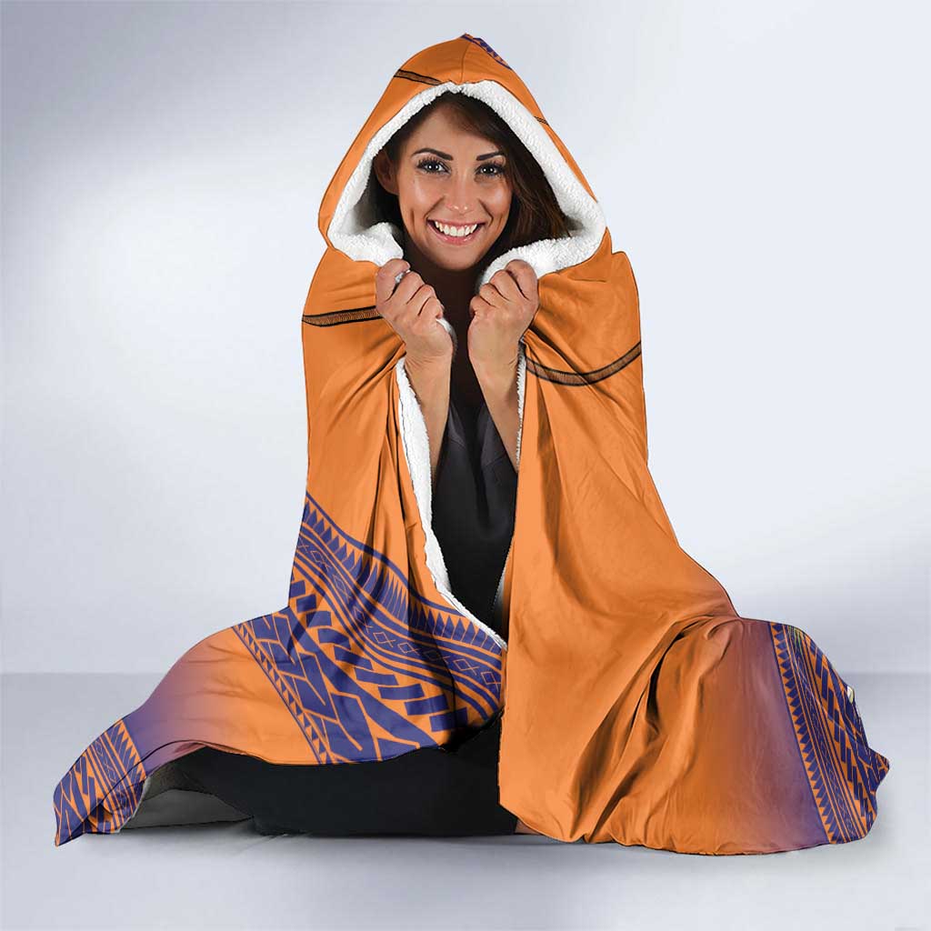 PNG New Ireland Province Hooded Blanket Niu Ailan Necklace Polynesian Tattoo LT14 - Polynesian Pride
