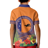 PNG New Ireland Province Kid Polo Shirt Niu Ailan Necklace Polynesian Tattoo LT14 - Polynesian Pride