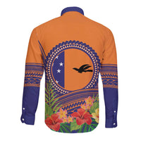 PNG New Ireland Province Long Sleeve Button Shirt Niu Ailan Necklace Polynesian Tattoo LT14 - Polynesian Pride