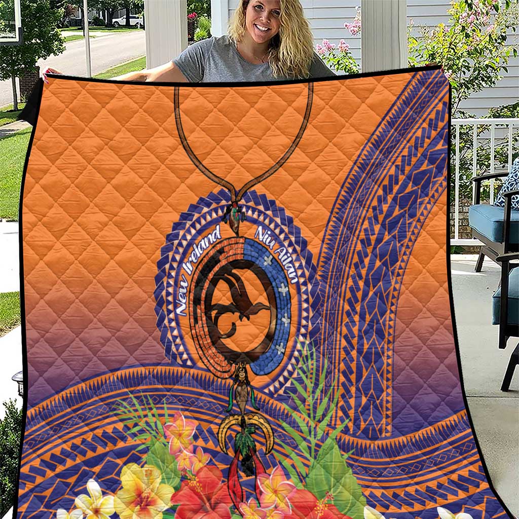 PNG New Ireland Province Quilt Niu Ailan Necklace Polynesian Tattoo LT14 Orange - Polynesian Pride