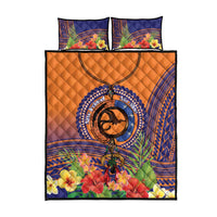 PNG New Ireland Province Quilt Bed Set Niu Ailan Necklace Polynesian Tattoo LT14 - Polynesian Pride
