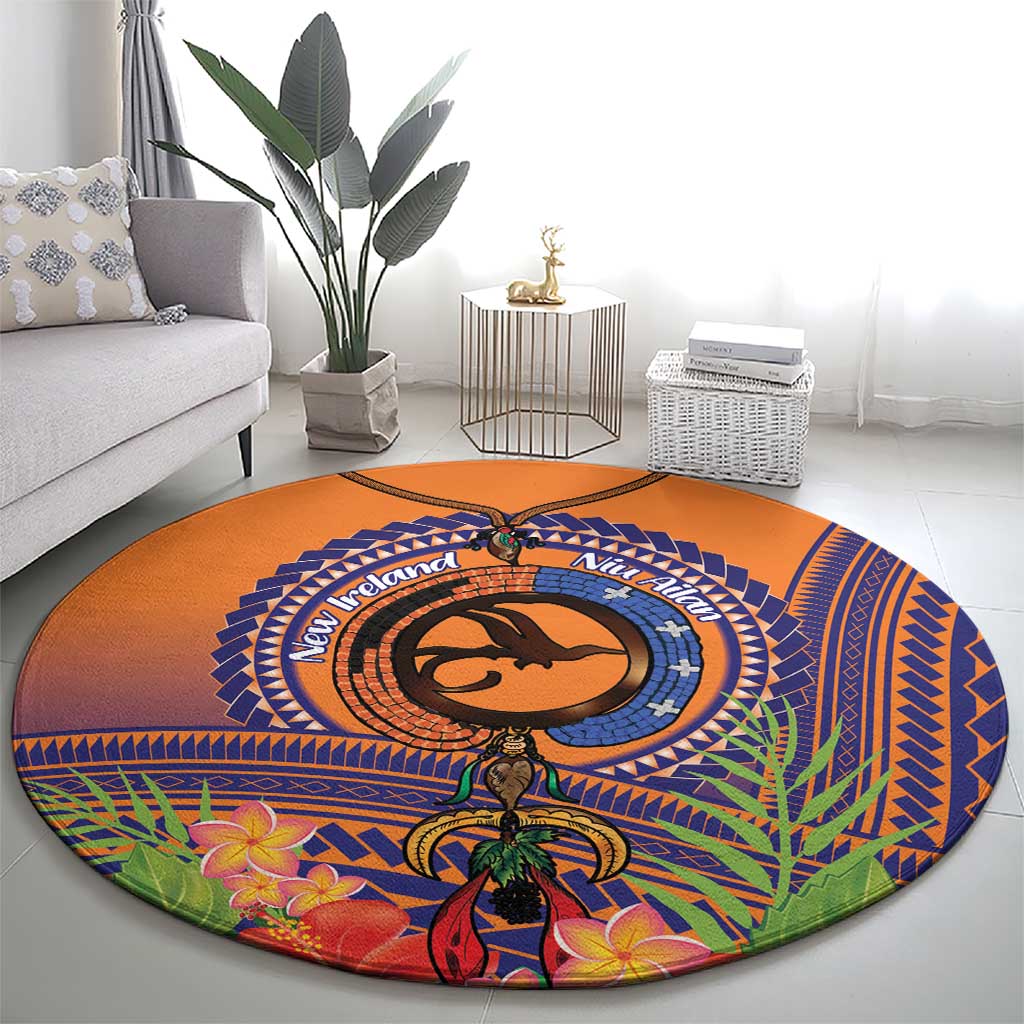 PNG New Ireland Province Round Carpet Niu Ailan Necklace Polynesian Tattoo LT14 - Polynesian Pride