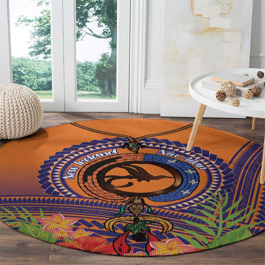 PNG New Ireland Province Round Carpet Niu Ailan Necklace Polynesian Tattoo LT14 - Polynesian Pride