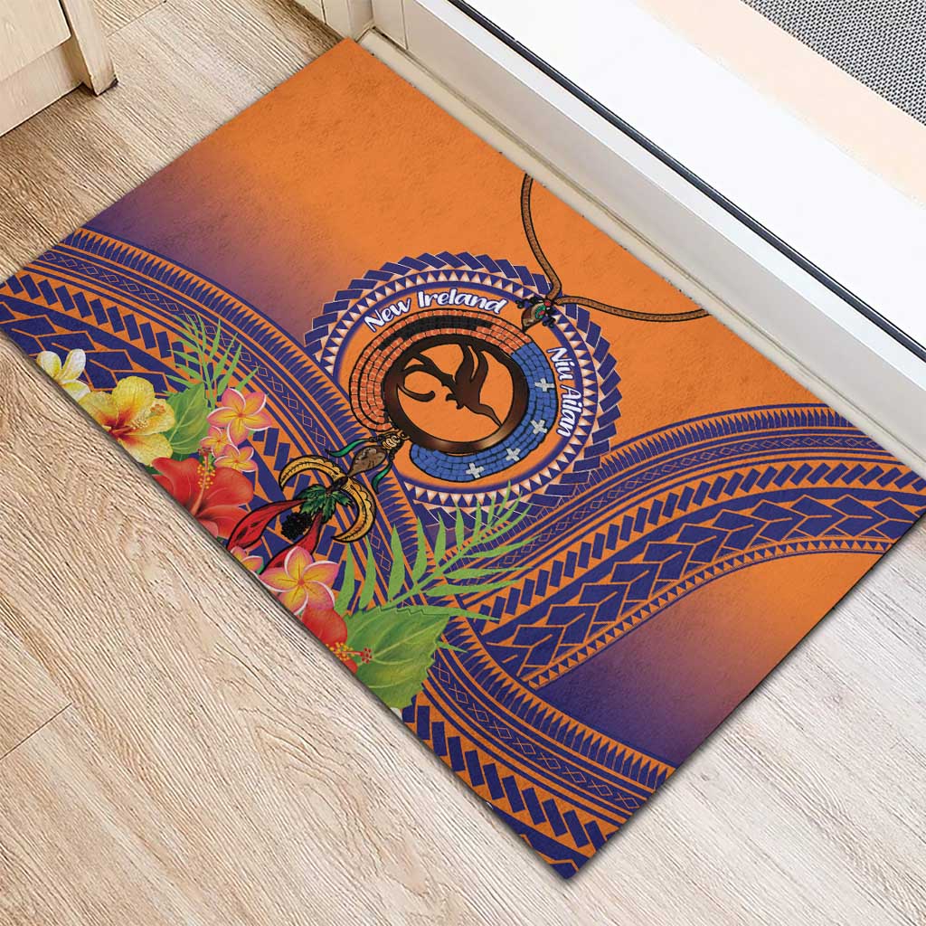 PNG New Ireland Province Rubber Doormat Niu Ailan Necklace Polynesian Tattoo LT14 - Polynesian Pride