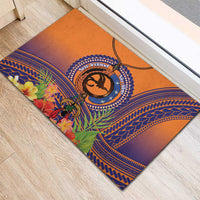 PNG New Ireland Province Rubber Doormat Niu Ailan Necklace Polynesian Tattoo LT14 - Polynesian Pride