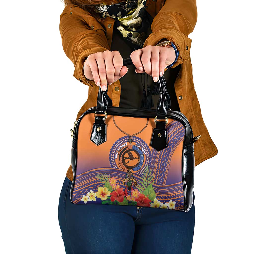 PNG New Ireland Province Shoulder Handbag Niu Ailan Necklace Polynesian Tattoo LT14 One Size Orange - Polynesian Pride