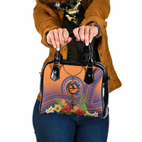 PNG New Ireland Province Shoulder Handbag Niu Ailan Necklace Polynesian Tattoo LT14 One Size Orange - Polynesian Pride