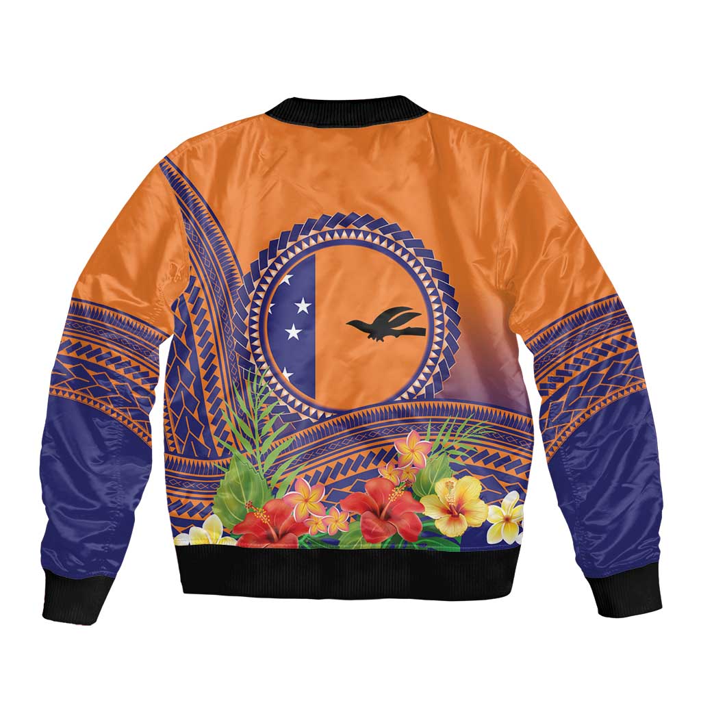 PNG New Ireland Province Sleeve Zip Bomber Jacket Niu Ailan Necklace Polynesian Tattoo LT14 - Polynesian Pride
