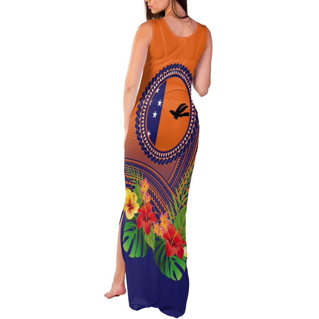 PNG New Ireland Province Tank Maxi Dress Niu Ailan Necklace Polynesian Tattoo LT14 - Polynesian Pride