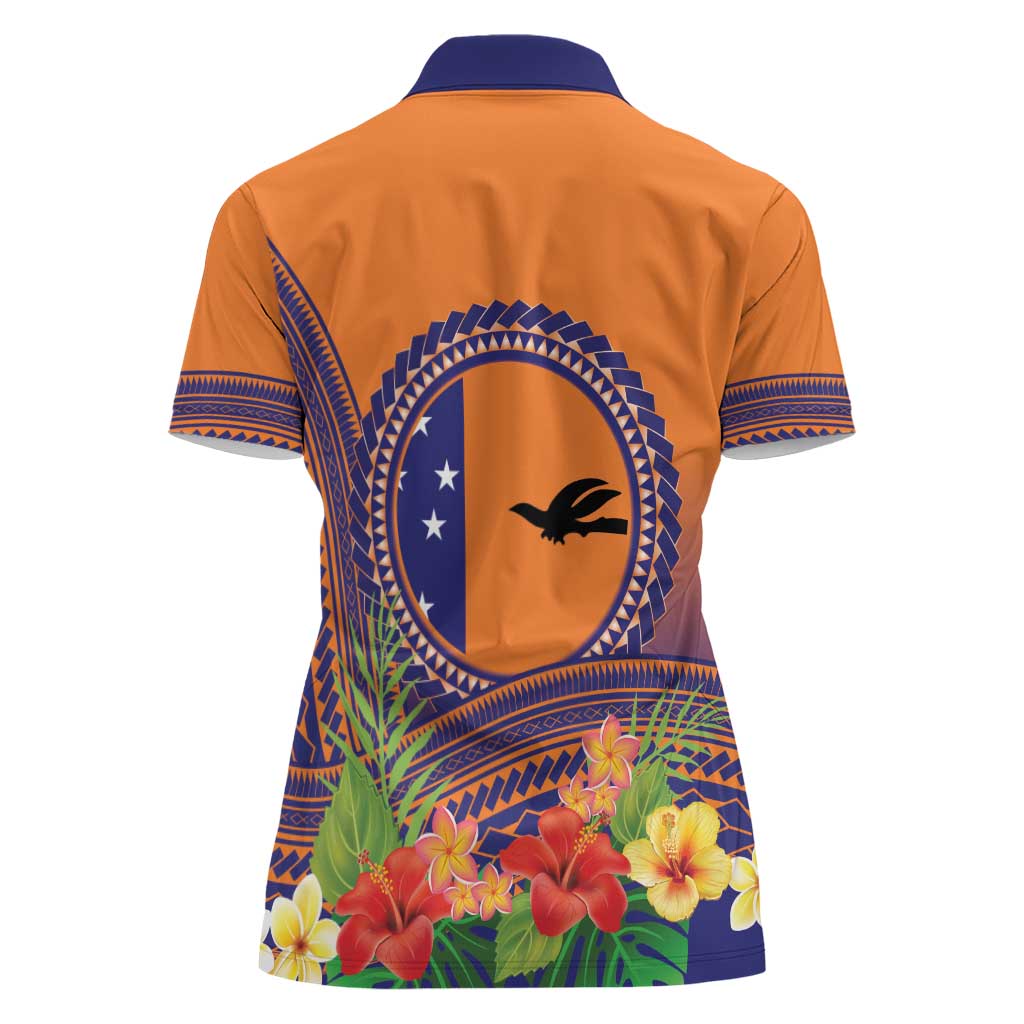 PNG New Ireland Province Women Polo Shirt Niu Ailan Necklace Polynesian Tattoo LT14 - Polynesian Pride