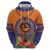 PNG New Ireland Province Zip Hoodie Niu Ailan Necklace Polynesian Tattoo LT14 - Polynesian Pride