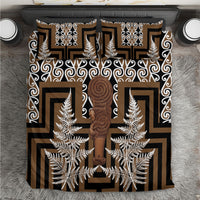 Wahaika New Zealand Bedding Set Maori Weapon Kowhaiwhai Fern Poutama Motifs