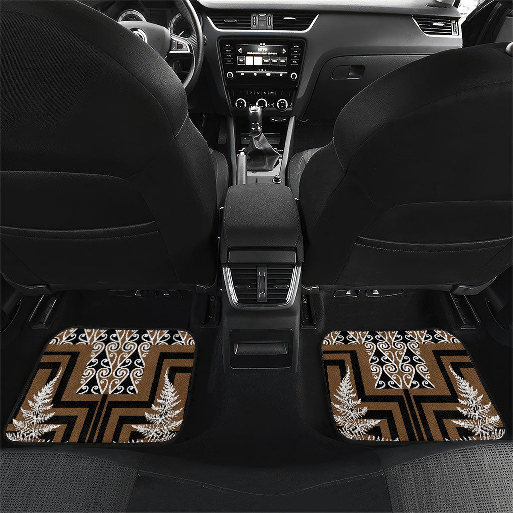 Wahaika New Zealand Car Mats Maori Weapon Kowhaiwhai Fern Poutama Motifs