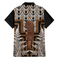 Wahaika New Zealand Family Matching Off Shoulder Maxi Dress and Hawaiian Shirt Maori Weapon Kowhaiwhai Fern Poutama Motifs