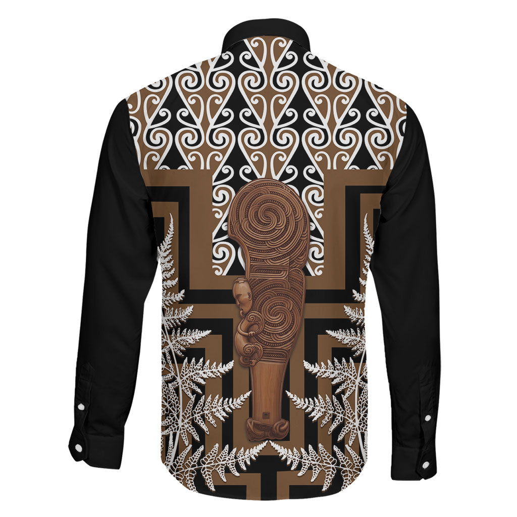 Wahaika New Zealand Family Matching Short Sleeve Bodycon Dress and Hawaiian Shirt Maori Weapon Kowhaiwhai Fern Poutama Motifs