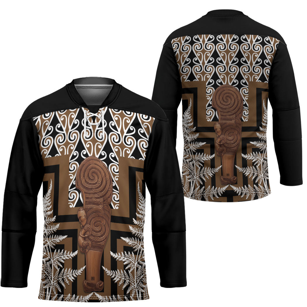 Wahaika New Zealand Hockey Jersey Maori Weapon Kowhaiwhai Fern Poutama Motifs