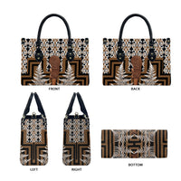 Wahaika New Zealand Leather Bag Maori Weapon Kowhaiwhai Fern Poutama Motifs