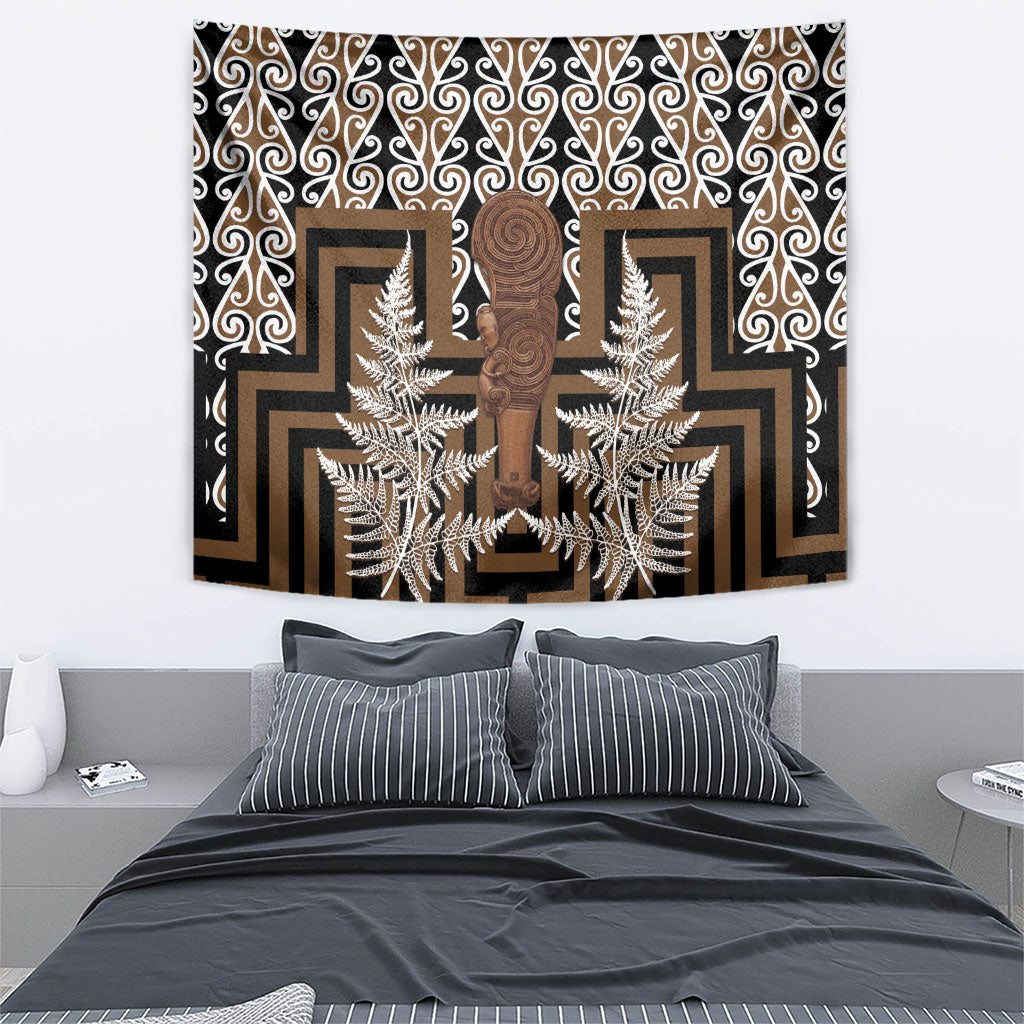 Wahaika New Zealand Tapestry Maori Weapon Kowhaiwhai Fern Poutama Motifs