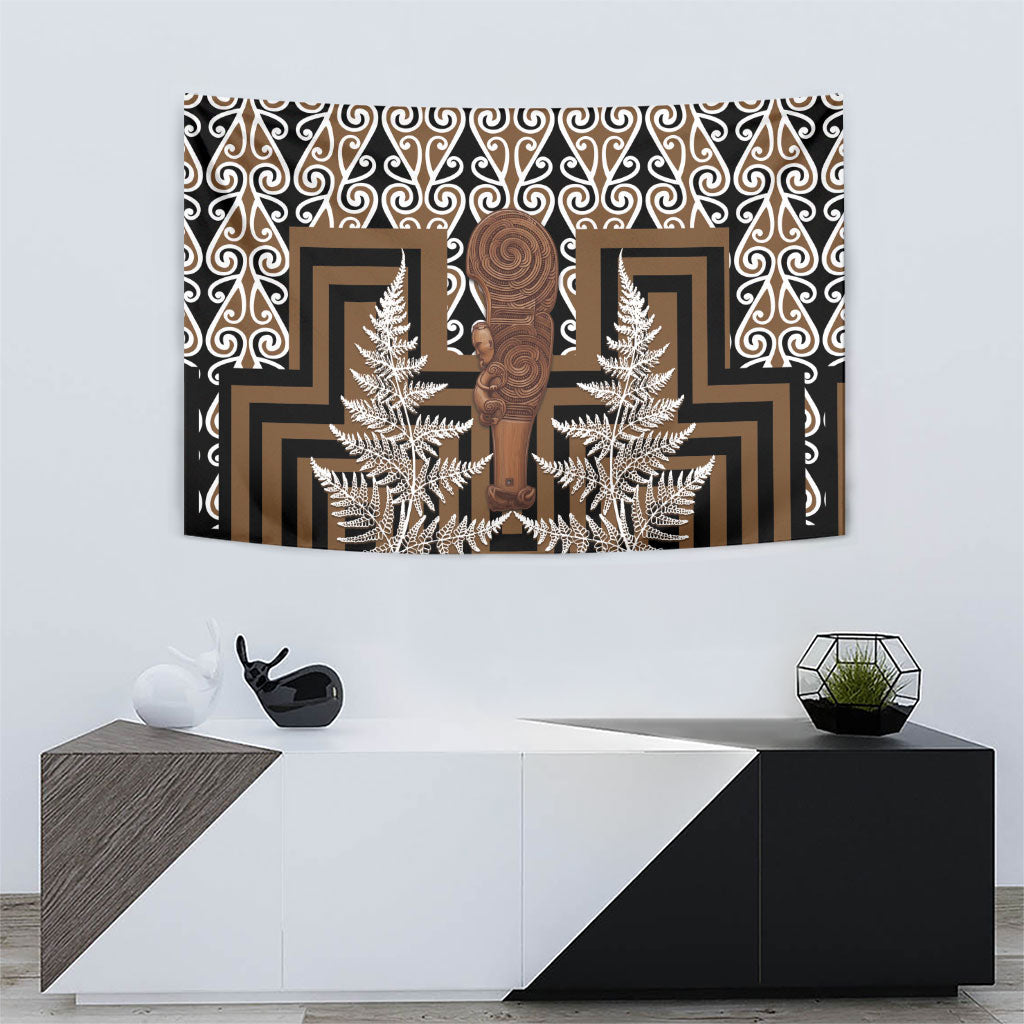 Wahaika New Zealand Tapestry Maori Weapon Kowhaiwhai Fern Poutama Motifs