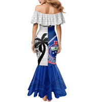 Fiji And Samoa Rugby Family Matching Mermaid Dress and Hawaiian Shirt 2023 World Cup Samoan Mix Tapa Pattern LT14 - Polynesian Pride