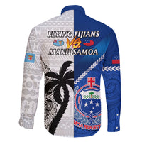 Fiji And Samoa Rugby Family Matching Summer Maxi Dress and Hawaiian Shirt 2023 World Cup Samoan Mix Tapa Pattern LT14 - Polynesian Pride