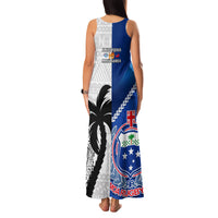 Fiji And Samoa Rugby Family Matching Tank Maxi Dress and Hawaiian Shirt 2023 World Cup Samoan Mix Tapa Pattern LT14 - Polynesian Pride