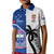 Fiji And Samoa Rugby Kid Polo Shirt 2023 World Cup Samoan Mix Tapa Pattern LT14 Kid Blue - Polynesian Pride