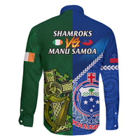 Samoa And Ireland Rugby Family Matching Tank Maxi Dress and Hawaiian Shirt 2023 World Cup Manu Samoa With Shamrocks LT14 - Polynesian Pride